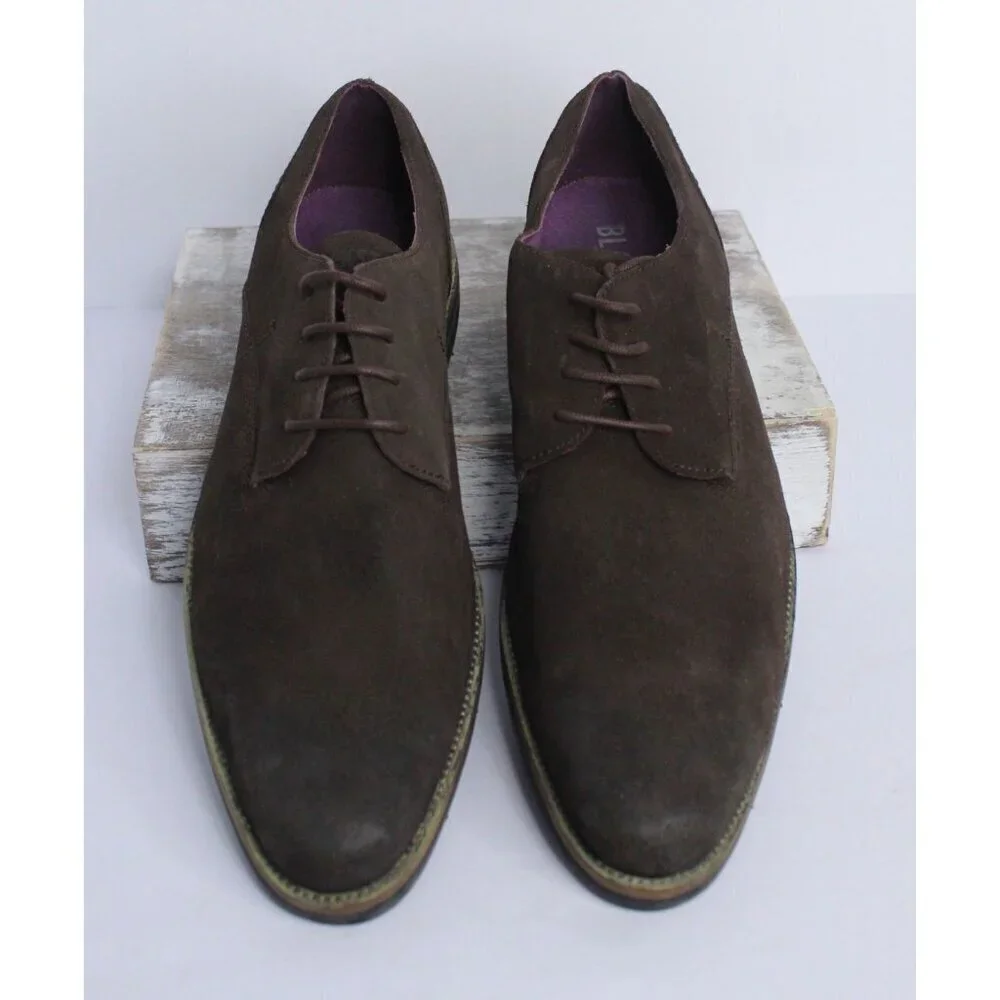 Blackstone Leather Wingtip‎ Men's 10.5 M Brown Suede Dress Shoes Vera Cuoio